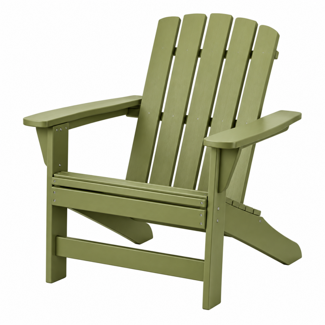 Adirondack Gartenstuhl 83 x 80 x 97 cm Kunststoff Olivgrün mit Armlehnen