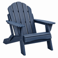 Adirondackstuhl 80 x 76 x 98 cm aus Holz in Dunkelblau für Garten und Terrasse mit breiten Armlehnen