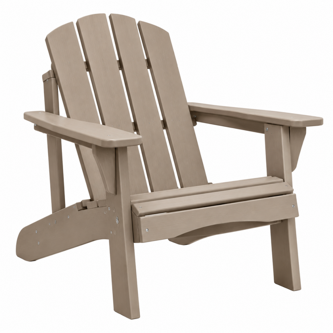 Adirondack Gartenstuhl 89 x 79 x 96 cm Kunststoff Taupe wetterbeständig