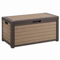 Aufbewahrungsbox 120 x 60 x 63 cm Kunststoff Braun Anthrazit für Garten wetterbeständig