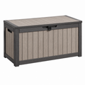 Garten-Aufbewahrungsbox 120 x 56 x 63 cm Kunststoff Grau/Anthrazit mit Klappdeckel